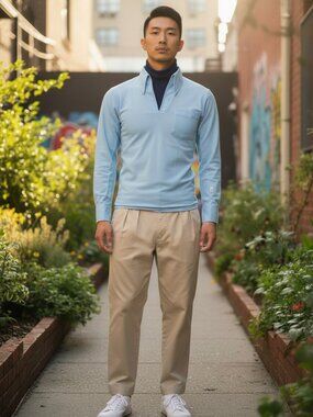 Vintage 60s David Hosiman Shirt Long Sleeve Turtleneck Dickey NOS